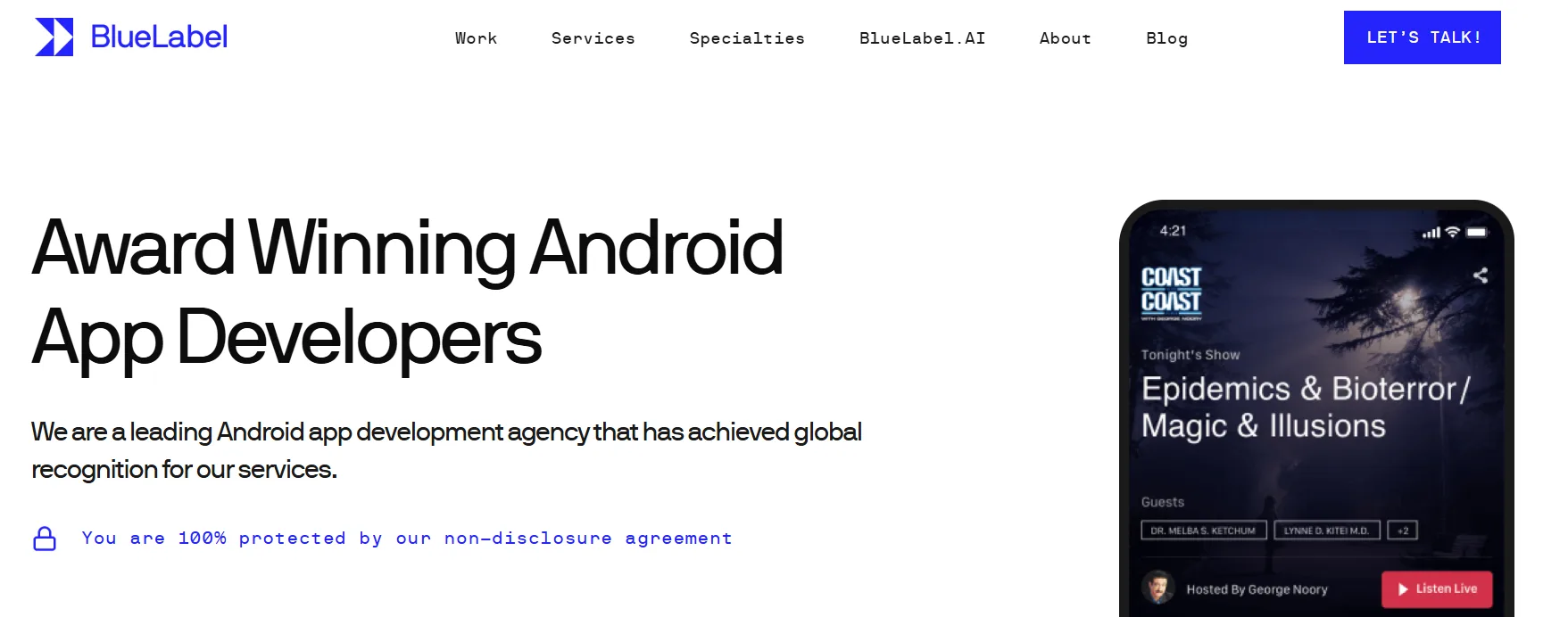 21+ Top Android App Development Companies Worldwide 25 Blue Label Labs- Best Android App Development Company USA