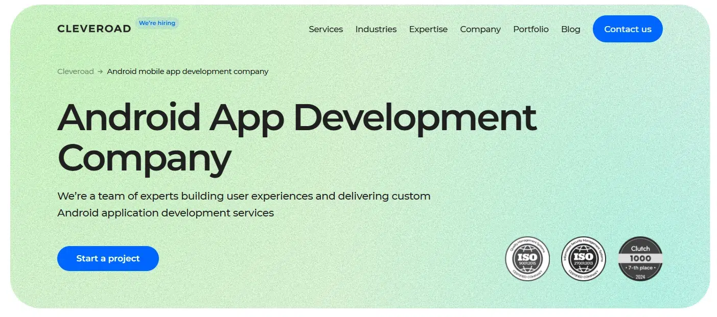21+ Top Android App Development Companies Worldwide 15 Cleveroad- Custom Android App Development Company