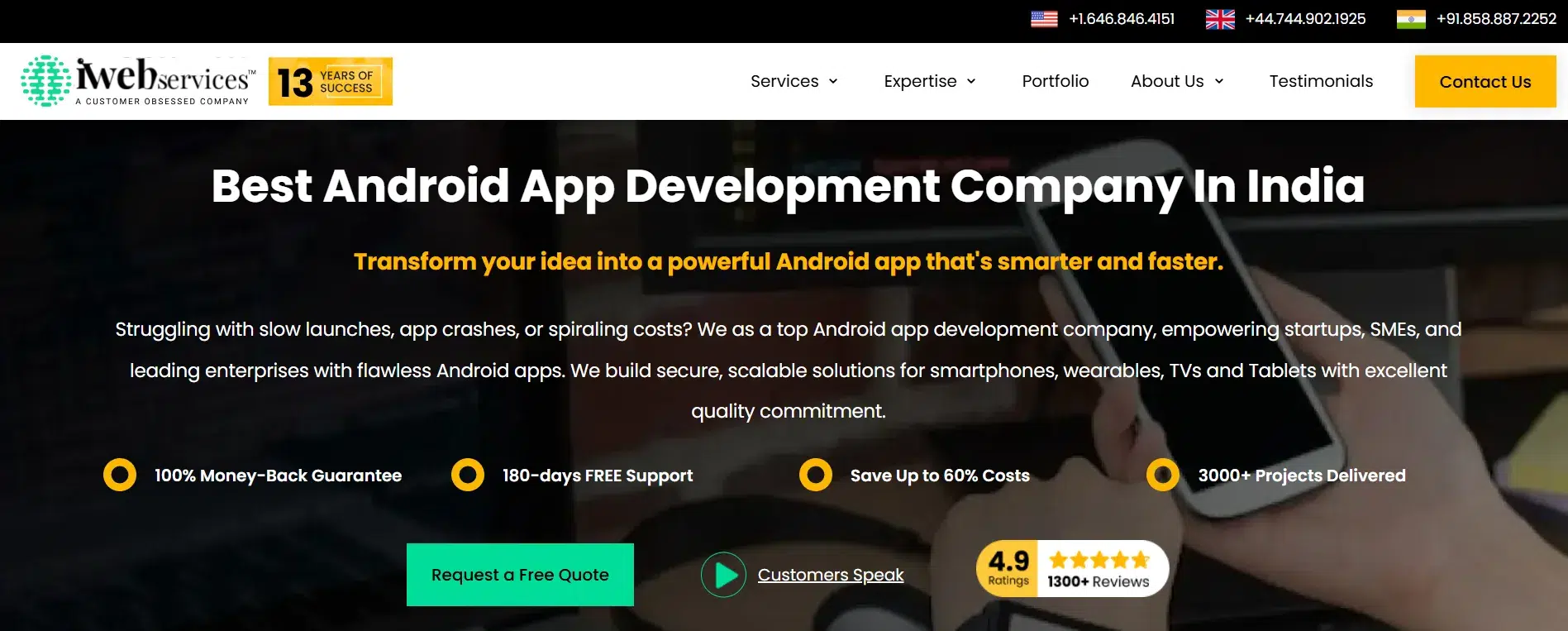 21+ Top Android App Development Companies Worldwide 9 iWebServices- Android app development company