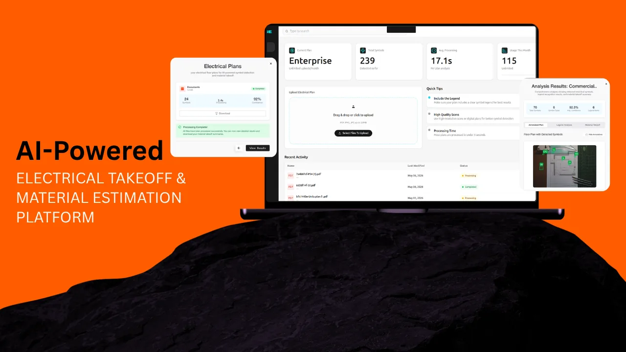 ScalaCode April Highlights 2026: Culture, AI Innovation, and Client Impact 2 Planwise AI-Powered Electrical Takeoff & Material Estimation Platform