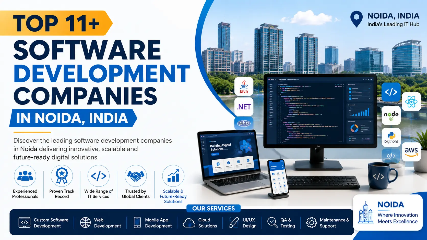 Top 11+ Software Development Companies in Noida, India @ 2026 14 top software development companies in Noida